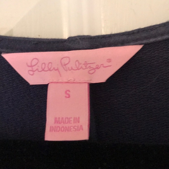 Lily Pulitzer S navy dress with gold collar - Picture 2 of 5